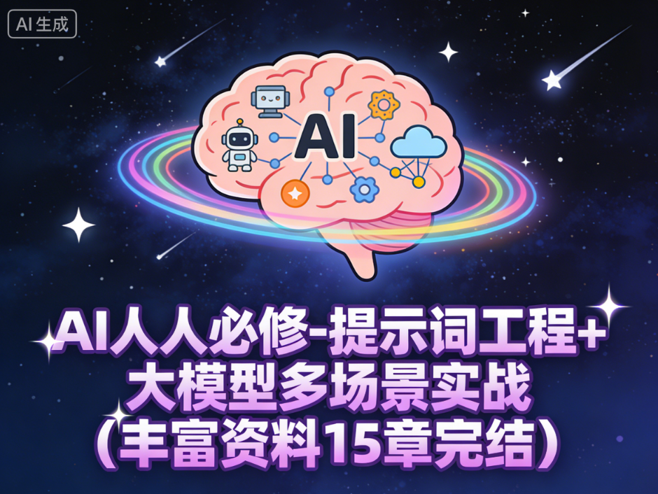 慕课网 AI人人必修-提示词工程+大模型多场景实战（丰富资料15章完结)