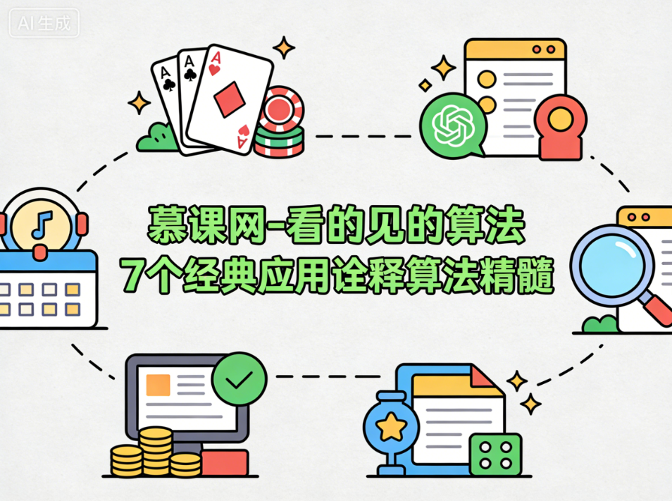 慕课网-看的见的算法 7个经典应用诠释算法精髓