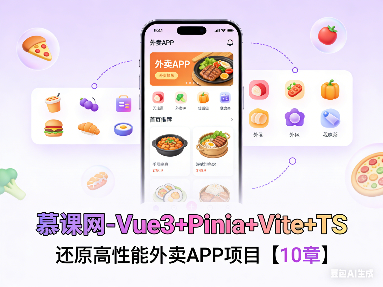 慕课网-Vue3+Pinia+Vite+TS 还原高性能外卖APP项目【10章】